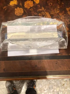 New Pamono Mid-Century Italian Modern Murano Art Glass Wall Sconces from Mazzega, Italy, 1970, Set of 2