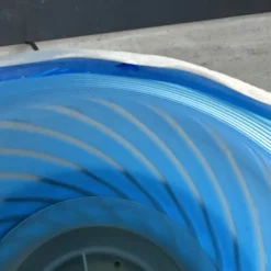 Best Pamono Mid-Century Italian Murano Glass Swirl Mushroom Table Lamp with Brass Base, 1970s