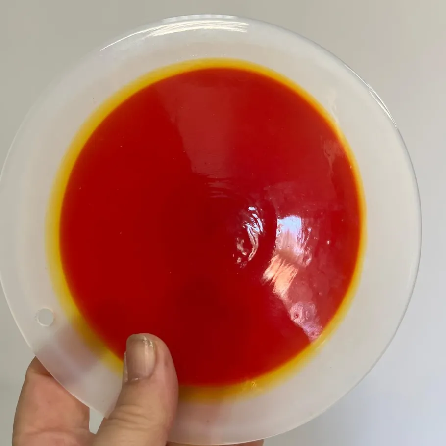 Best Pamono Mid-Century Italian Murano Glass Disc Chandelier, 1960s