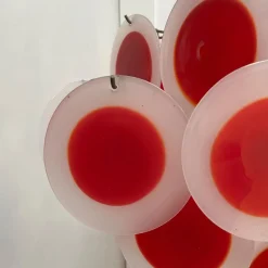 Best Pamono Mid-Century Italian Murano Glass Disc Chandelier, 1960s