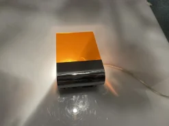 Discount Pamono Mid-Century Italian Orange Acrylic Glass Sconces, 1970s, Set of 2