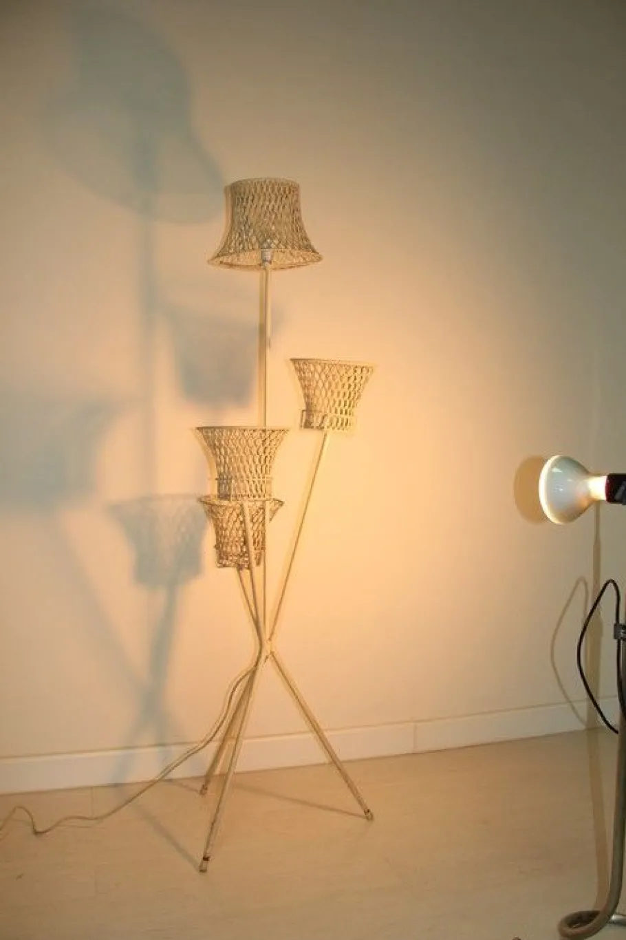 Best Pamono Mid-Century Italian Perforated Floor Lamp, 1950s