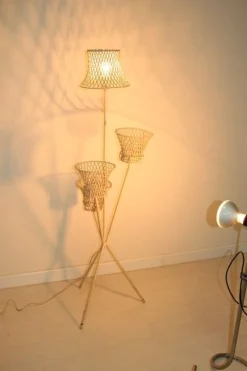 Best Pamono Mid-Century Italian Perforated Floor Lamp, 1950s