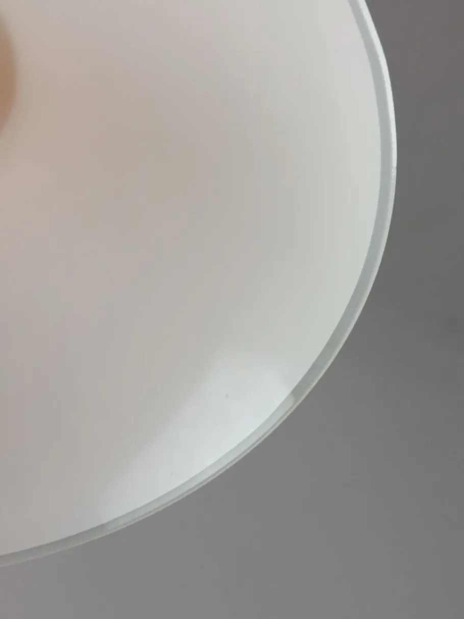 Hot Pamono Mid-Century Italian Saucer Glass and Brass Pendant Lamp