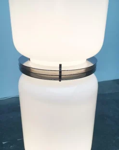 Pamono Mid-Century Italian Space Age Glass Floor Lamp, 1960s