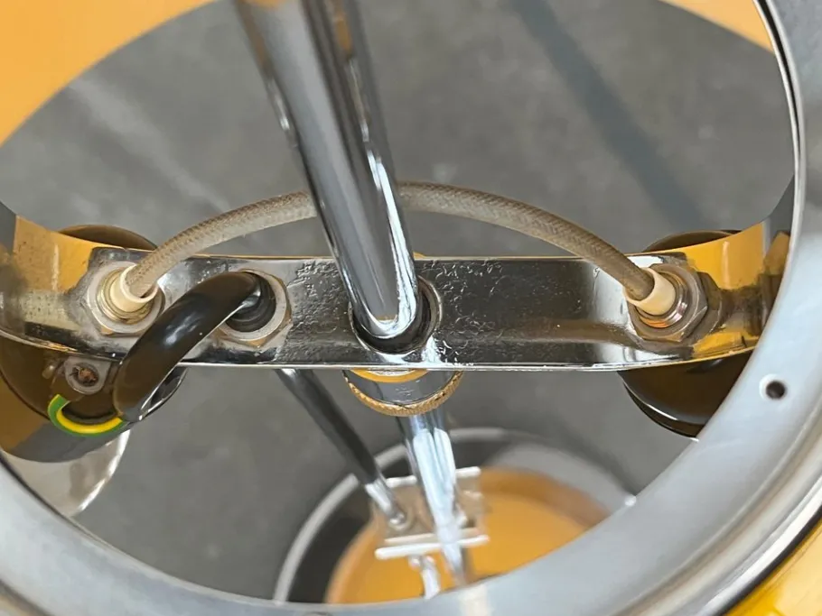 New Pamono Mid-Century Italian Space Age Yellow Lucerna Floor Lamp from Guzzini, 1960s