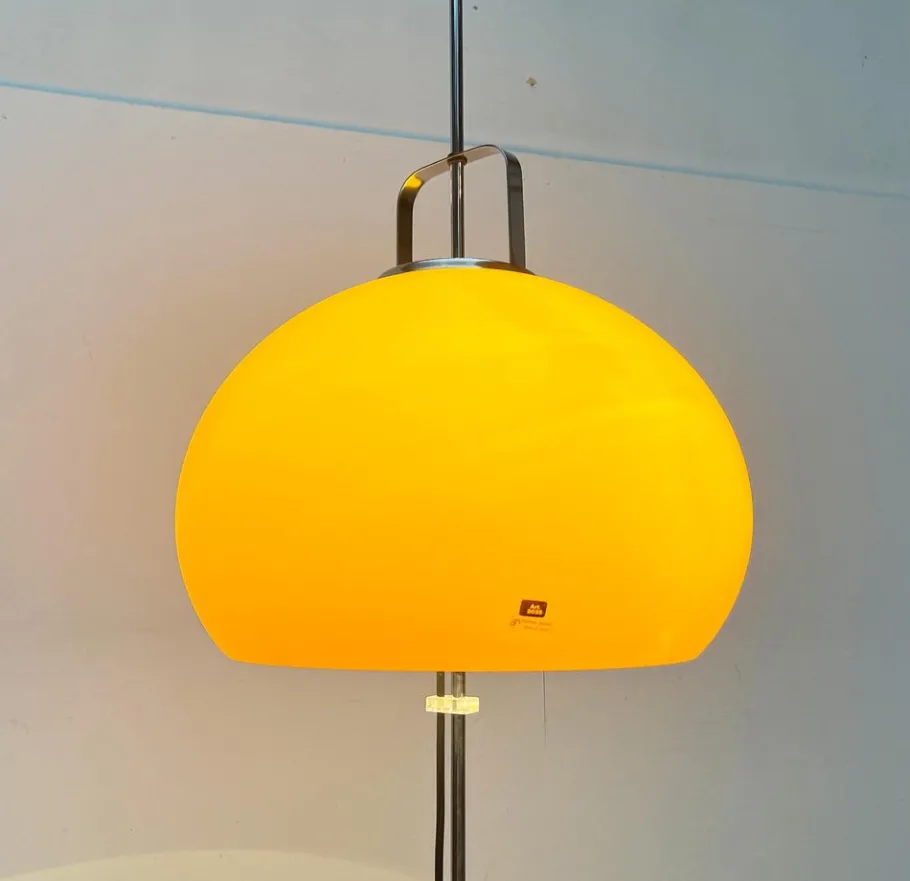 New Pamono Mid-Century Italian Space Age Yellow Lucerna Floor Lamp from Guzzini, 1960s