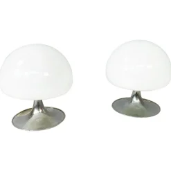 Clearance Pamono Mid-Century Italian Table Lamps Mushroom attributed to Goffredo Reggiani for Reggiani, 1970s, Set of 2