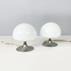 Clearance Pamono Mid-Century Italian Table Lamps Mushroom attributed to Goffredo Reggiani for Reggiani, 1970s, Set of 2