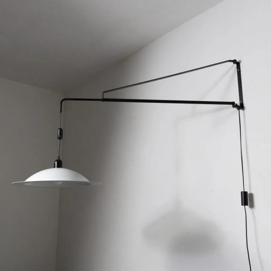 Discount Pamono Mid-Century Italian Wall Lamp Potence Counterweight from Stilnovo, 1970s