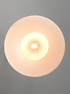 Best Pamono Mid-Century Italian White Glass & Brass Pendant Lamp