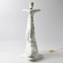 Outlet Pamono Mid-Century Italian White Ceramic Dolphin Table Lamp, 1970s