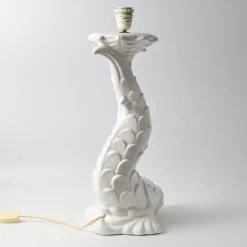 Outlet Pamono Mid-Century Italian White Ceramic Dolphin Table Lamp, 1970s