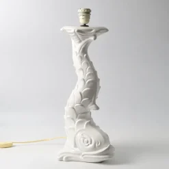 Outlet Pamono Mid-Century Italian White Ceramic Dolphin Table Lamp, 1970s