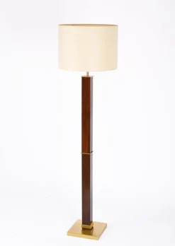 Sale Pamono Mid-Century Italian Wood and Steel Floor Lamp from Zonca Voghera, 1980s