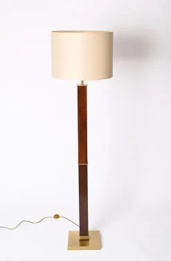 Sale Pamono Mid-Century Italian Wood and Steel Floor Lamp from Zonca Voghera, 1980s