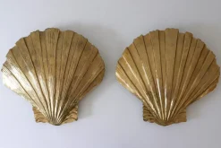 Best Pamono Mid-Century Large Brass Shell Sconces by Hans Möller 1960s, Set of 2