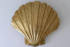 Best Pamono Mid-Century Large Brass Shell Sconces by Hans Möller 1960s, Set of 2