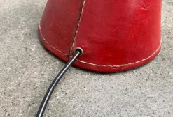 New Pamono Mid-Century Leather Floor Lamp by Jacques Adnet for Valenti, Spain, 1960s