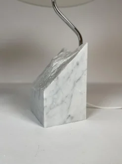 Best Pamono Mid-Century Marble and Steel Table Lamps from Bergboms, 1970s, Sweden, Set of 2