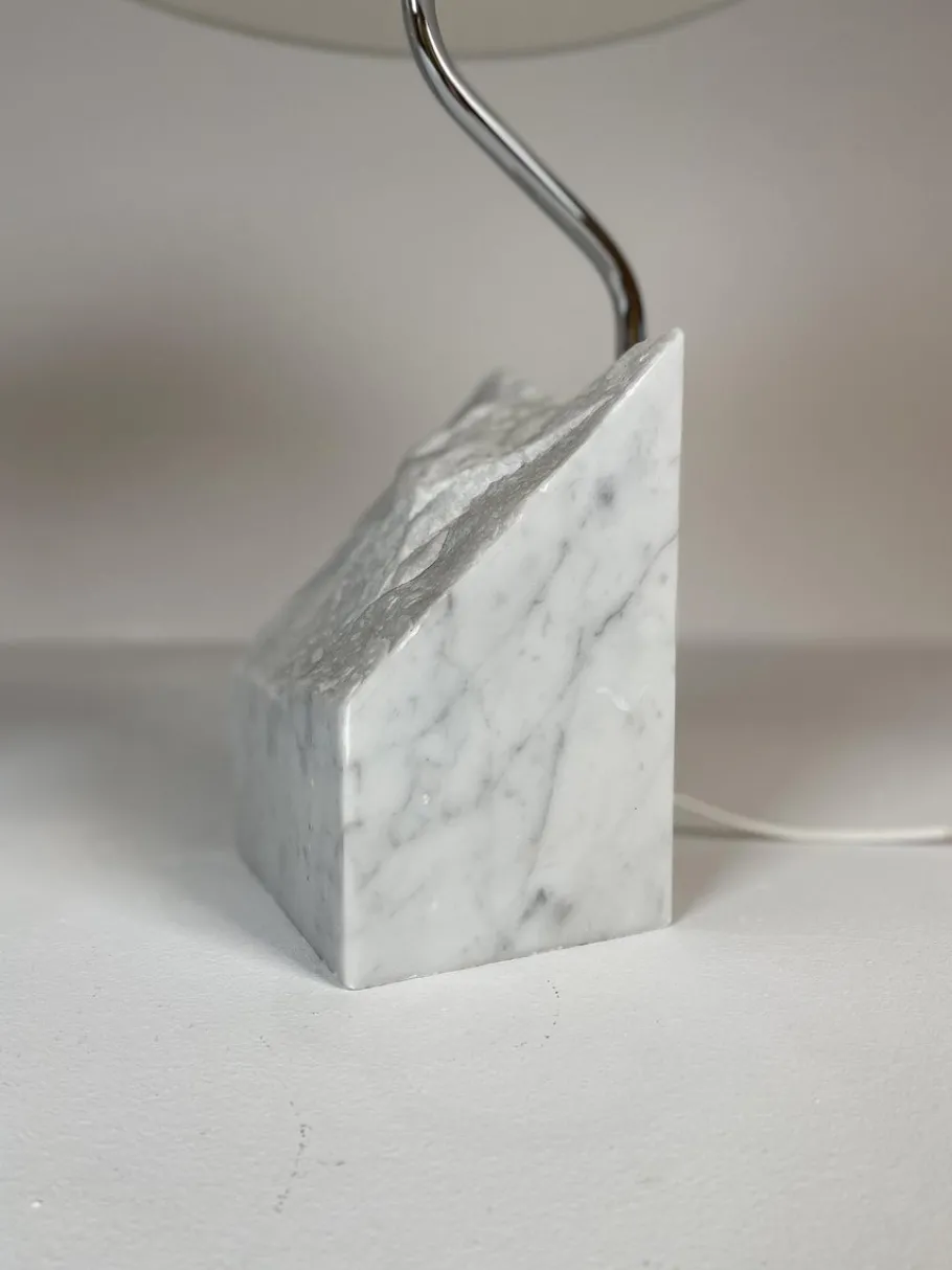 Best Pamono Mid-Century Marble and Steel Table Lamps from Bergboms, 1970s, Sweden, Set of 2