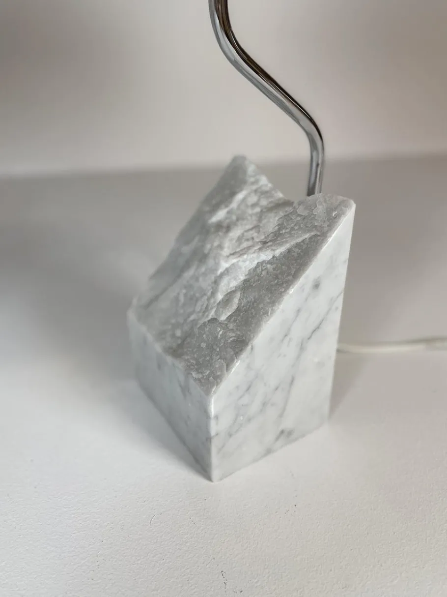 Best Pamono Mid-Century Marble and Steel Table Lamps from Bergboms, 1970s, Sweden, Set of 2