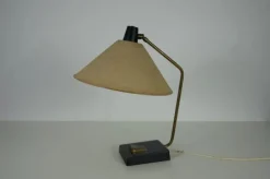 New Pamono Mid-Century Metal and Fabric Shade Table Lamp from Temde, 1960s