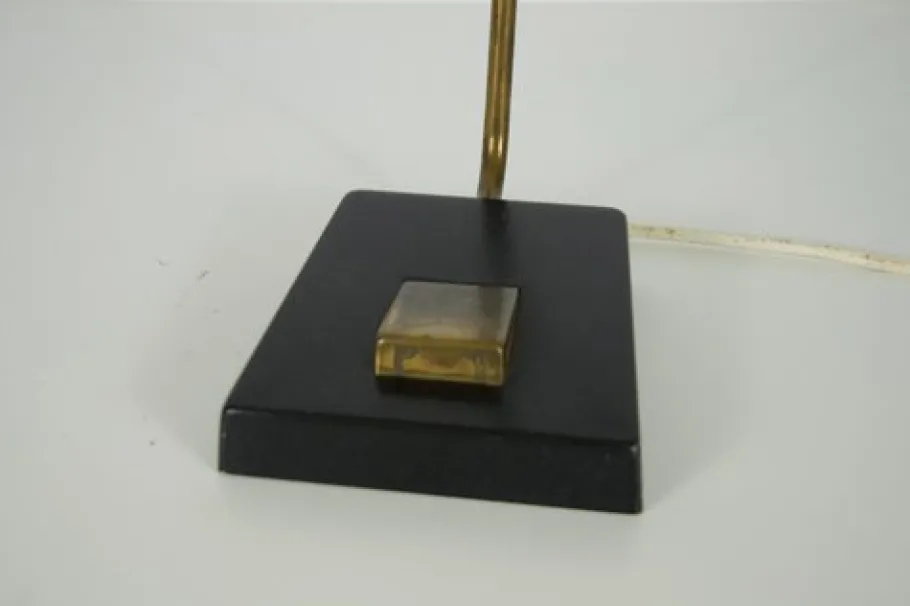 New Pamono Mid-Century Metal and Fabric Shade Table Lamp from Temde, 1960s