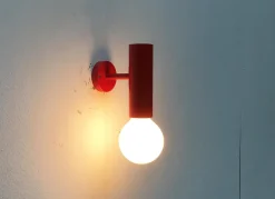 Hot Pamono Mid-Century Minimalist Red Wall Lamp, Set of 2