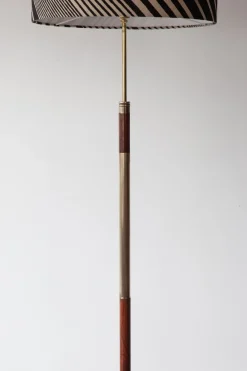 Clearance Pamono Mid-Century Minimalist Rosewood and Brass Floor Lamp, Denmark, 1960s
