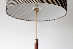 Clearance Pamono Mid-Century Minimalist Rosewood and Brass Floor Lamp, Denmark, 1960s