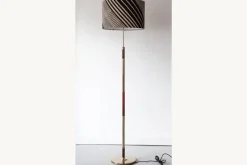 Clearance Pamono Mid-Century Minimalist Rosewood and Brass Floor Lamp, Denmark, 1960s