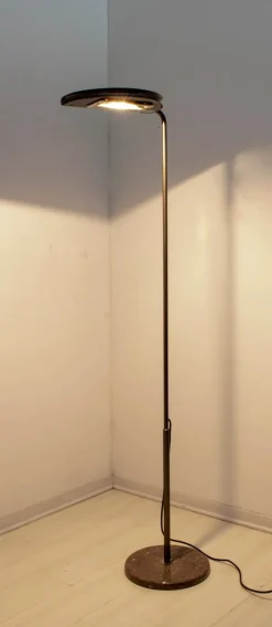 Sale Pamono Mid-Century Model Mezzaluna Floor Lamp by Bruno Gecchelin for Skipper and Pollux, 1974