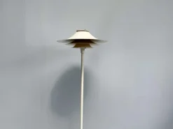 Sale Pamono Mid-Century Modern Adina Floor Lamp with White Metal Shade from Lyfa, Denmark, 1970s