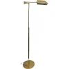 Sale Pamono Mid-Century Modern Adjustable Swing Arm Floor Lamp in Brass, Germany, 1960s