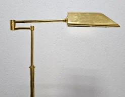 Sale Pamono Mid-Century Modern Adjustable Swing Arm Floor Lamp in Brass, Germany, 1960s