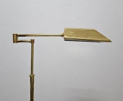 Sale Pamono Mid-Century Modern Adjustable Swing Arm Floor Lamp in Brass, Germany, 1960s