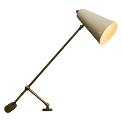 Pamono Mid-Century Modern Adjustable Table Lamp with Perforated Shade, 1950s