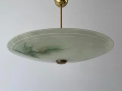 Best Pamono Mid-Century Modern Art Deco Style Glass Ceiling Lamp, Germany, 1950s