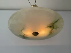Best Pamono Mid-Century Modern Art Deco Style Glass Ceiling Lamp, Germany, 1950s