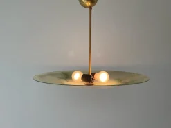 Best Pamono Mid-Century Modern Art Deco Style Glass Ceiling Lamp, Germany, 1950s