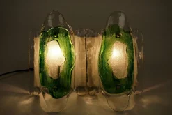 Hot Pamono Mid-Century Modern Austrian Green Glass Wall Light by J.T. Kalmar, 1969