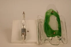 Hot Pamono Mid-Century Modern Austrian Green Glass Wall Light by J.T. Kalmar, 1969