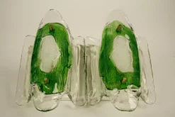 Hot Pamono Mid-Century Modern Austrian Green Glass Wall Light by J.T. Kalmar, 1969