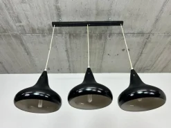 Best Pamono Mid-Century Modern Black Ceiling Lamp, 1950s