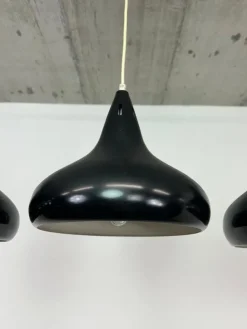 Best Pamono Mid-Century Modern Black Ceiling Lamp, 1950s