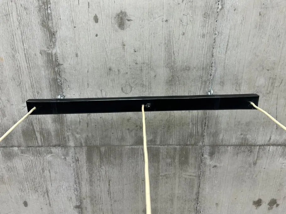 Best Pamono Mid-Century Modern Black Ceiling Lamp, 1950s