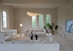 Hot Pamono Mid-Century Modern Brass and Brown Leather Floor Lamp from Falkenbergs Belysning, Sweden, 1960s