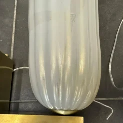 Clearance Pamono Mid-Century Modern Brass and Murano Glass Wall Sconces in the style of Barovier, 1990s, Set of 2