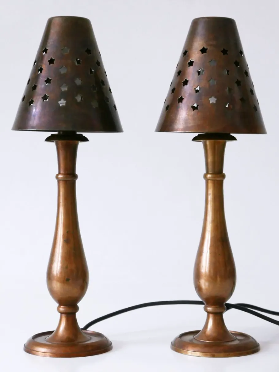 Discount Pamono Mid-Century Modern Brass Side Table Lamps by Lambert, Germany, 1970s, Set of 2